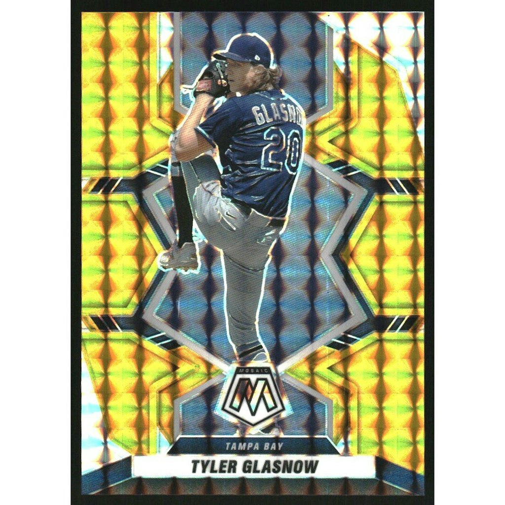 2022 Panini Mosaic Tyler Glasnow Gold Card #52: $20 2022 Panini Mosaic Tyler Glasnow Gold Card #52: $20