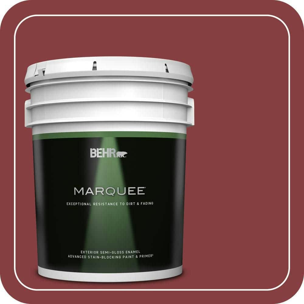 Behr Cherry Cobbler Semi-Gloss Enamel Exterior Paint & Primer 5-Gallon: $335 Behr Cherry Cobbler Semi-Gloss Enamel Exterior Paint & Primer 5-Gallon: $335