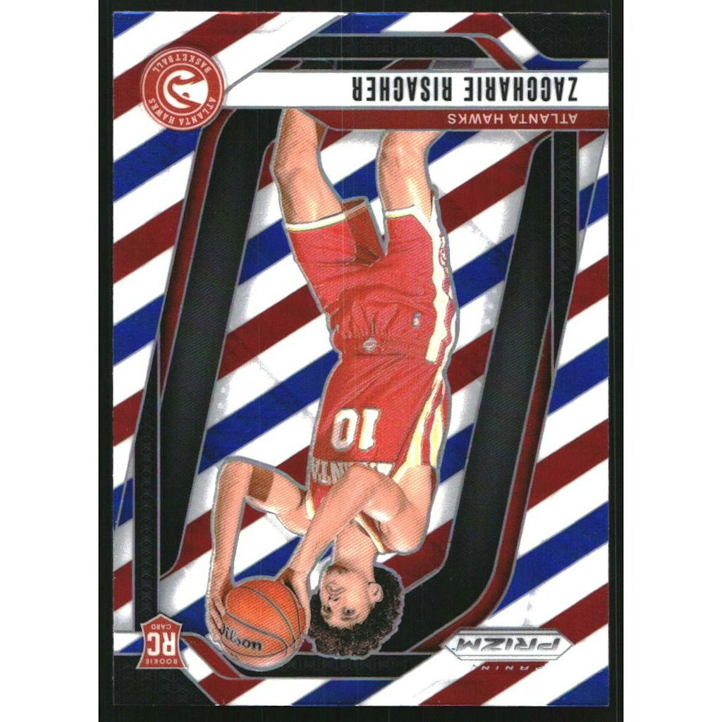 2024-25 Panini Prizm Zaccharie Risacher Red White and Blue Prizm Card: $16