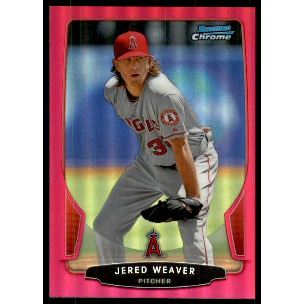 2013 Bowman Chrome Jered Weaver Magenta Refractor Card: $18