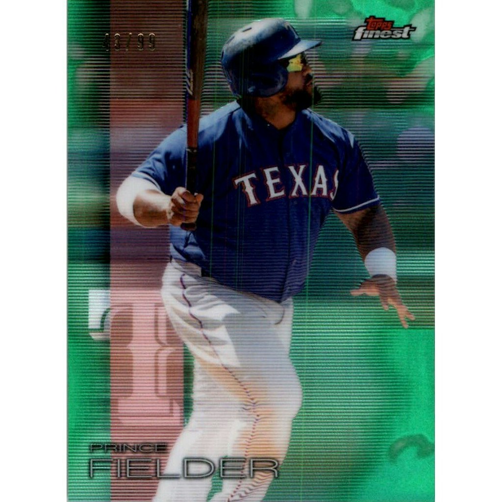 2016 Finest Orange Refractor Prince Fielder #96 Card: $12