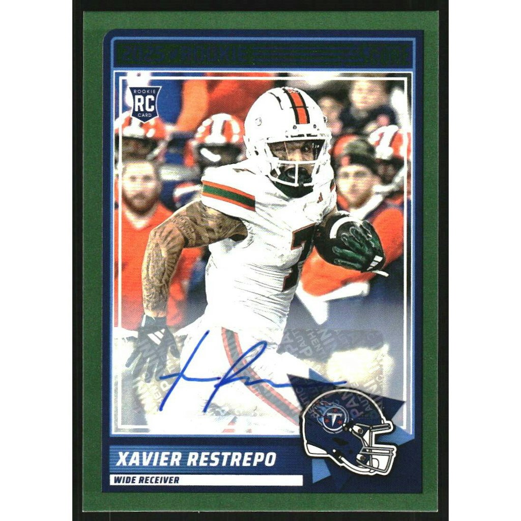 2025 Score Xavier Restrepo Rookie Signatures Green Card: $10
