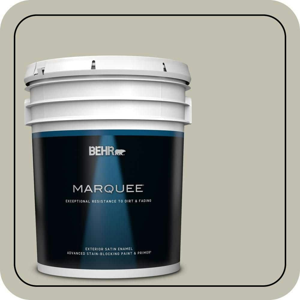 Behr Biking Trail Satin Enamel Exterior Paint and Primer 5-Gallon: $325 Behr Biking Trail Satin Enamel Exterior Paint and Primer 5-Gallon: $325