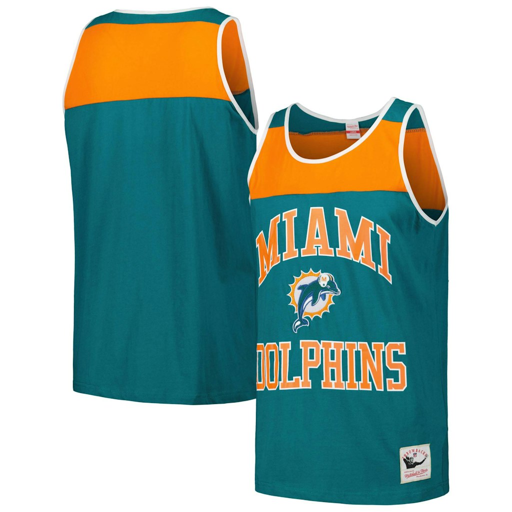 Mitchell & Ness Miami Dolphins Heritage Colorblock Tank Top: $29.99 Mitchell & Ness Miami Dolphins Heritage Colorblock Tank Top: $29.99