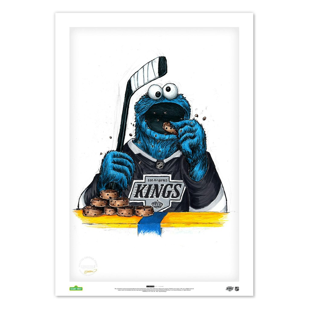 Cookie Monster Los Angeles Kings 24" x 36" Sesame Street Fine Art Print: $159.99 Cookie Monster Los Angeles Kings 24" x 36" Sesame Street Fine Art Print: $159.99