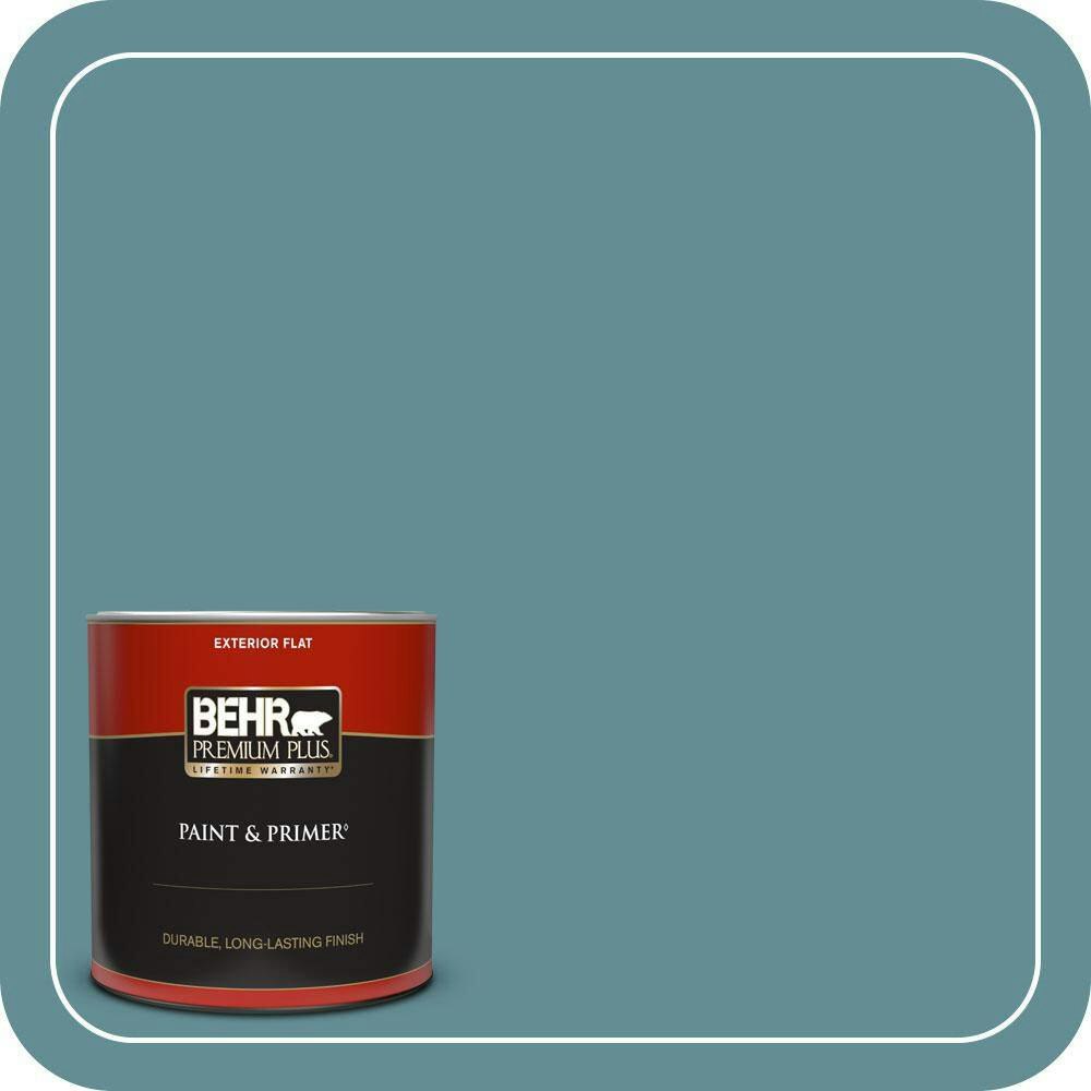 Behr Oarsman Blue Flat Exterior Paint & Primer 1-Quart: $23.98 Behr Oarsman Blue Flat Exterior Paint & Primer 1-Quart: $23.98