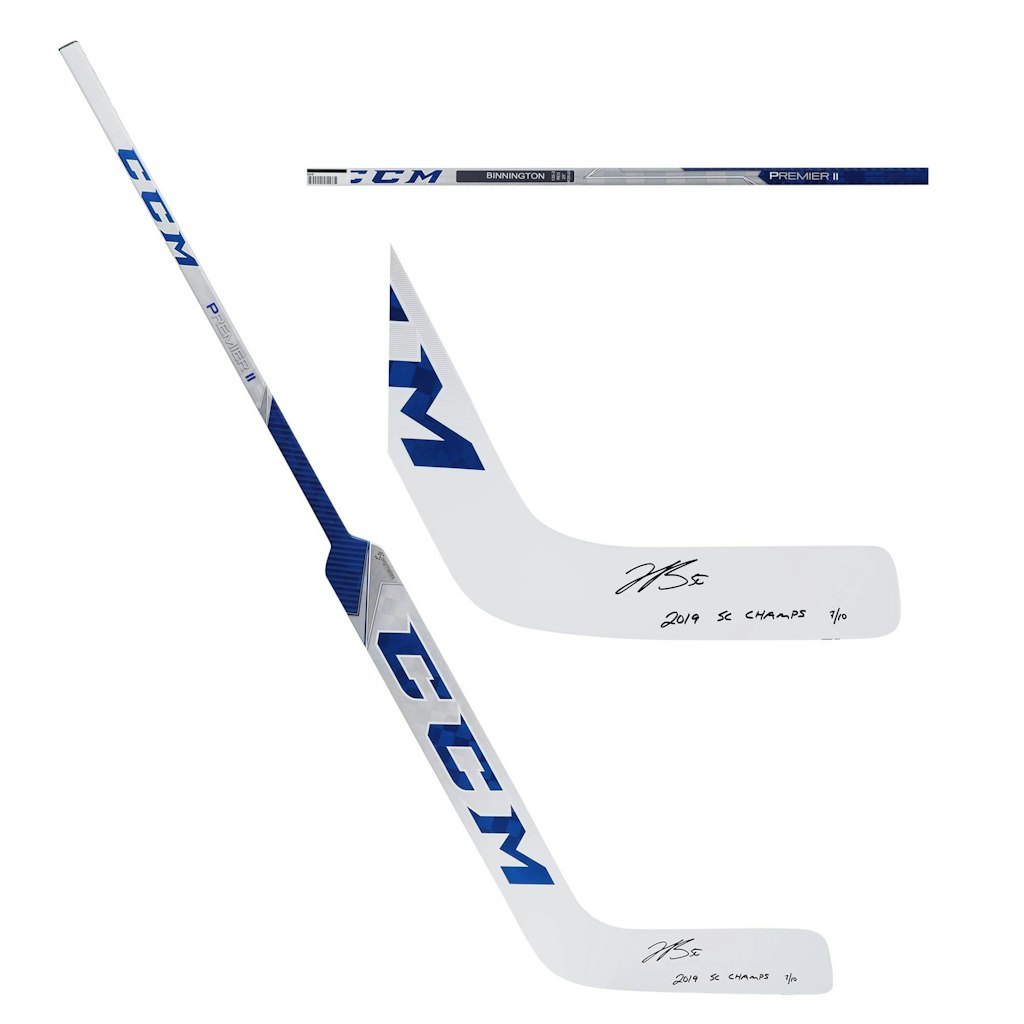 Jordan Binnington St. Louis Blues Autographed CCM Game Model Hockey Stick: $799.99 Jordan Binnington St. Louis Blues Autographed CCM Game Model Hockey Stick: $799.99