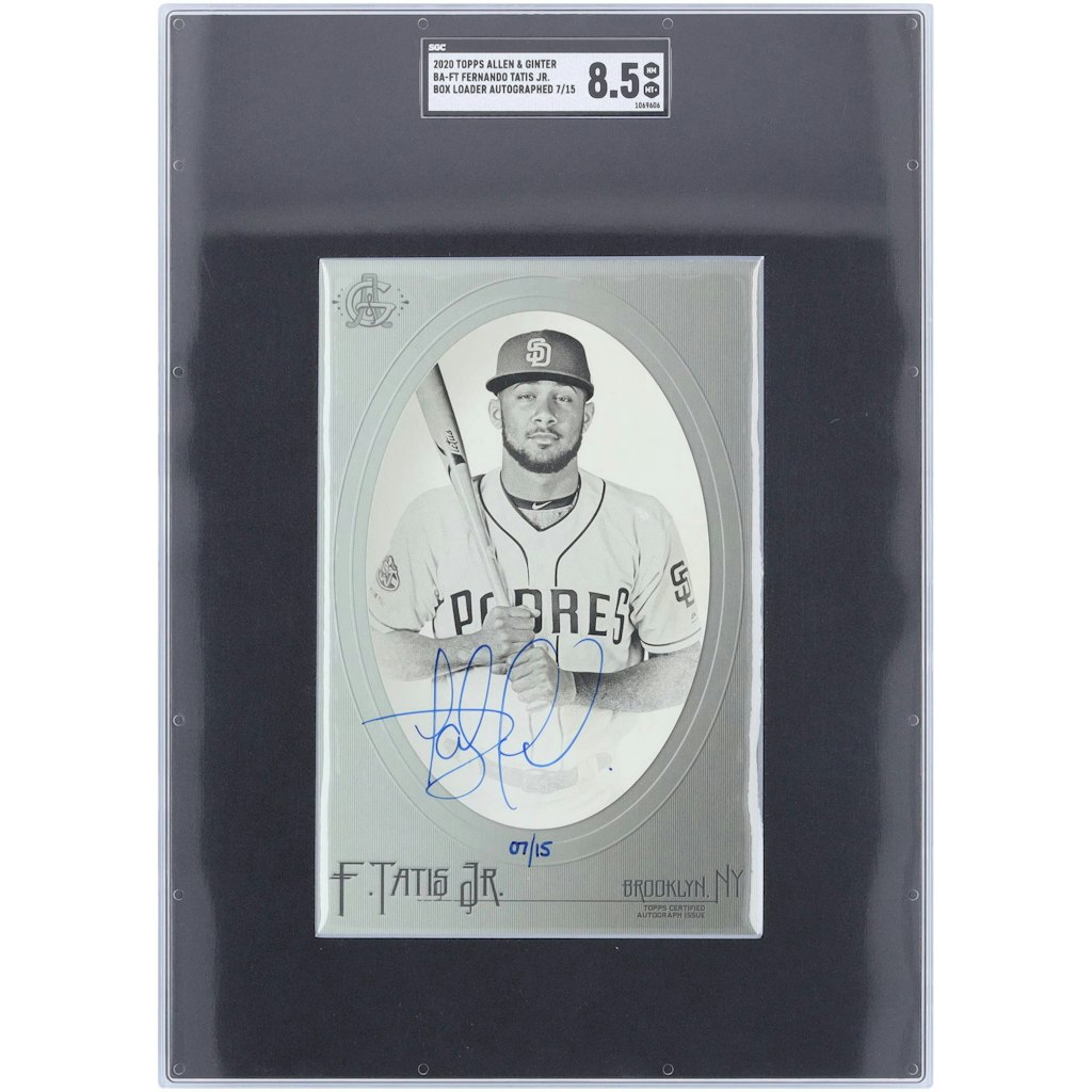 Fernando Tatis Jr. San Diego Padres Autographed 2020 Topps Allen & Ginter Box Topper Card: $479.99