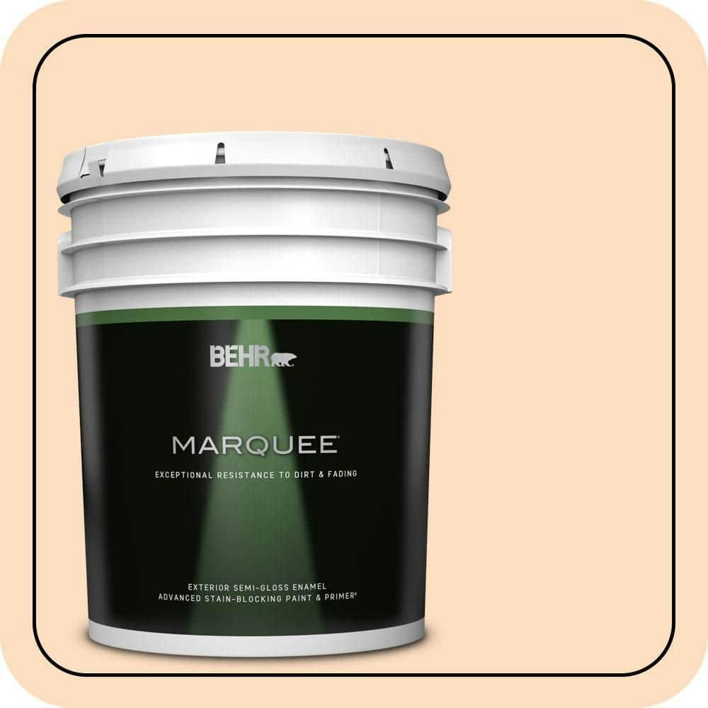 Behr #270A-2 Orange Ice 5-Gallon Semi-Gloss Exterior Paint and Primer: $335 Behr #270A-2 Orange Ice 5-Gallon Semi-Gloss Exterior Paint and Primer: $335