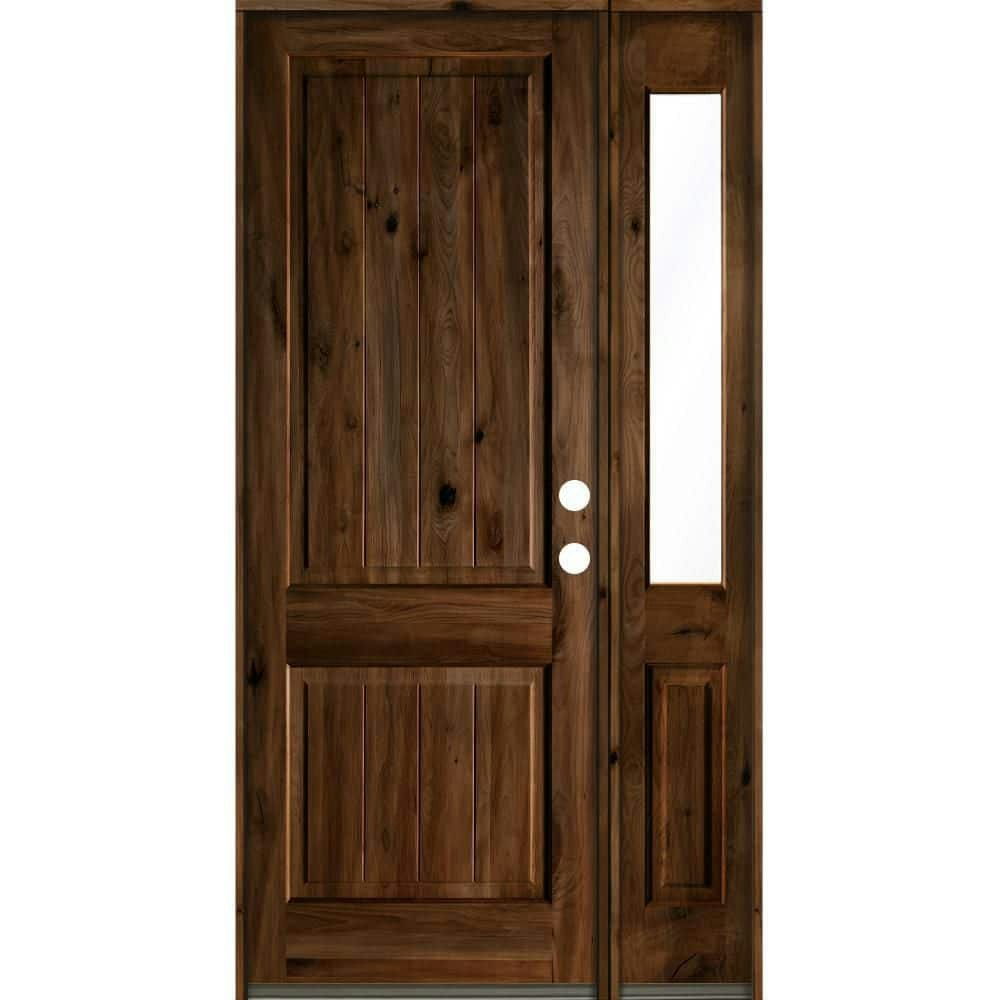 56-inch x 96-inch Knotty Alder Square Top Prehung Front Door: $2,828 56-inch x 96-inch Knotty Alder Square Top Prehung Front Door: $2,828