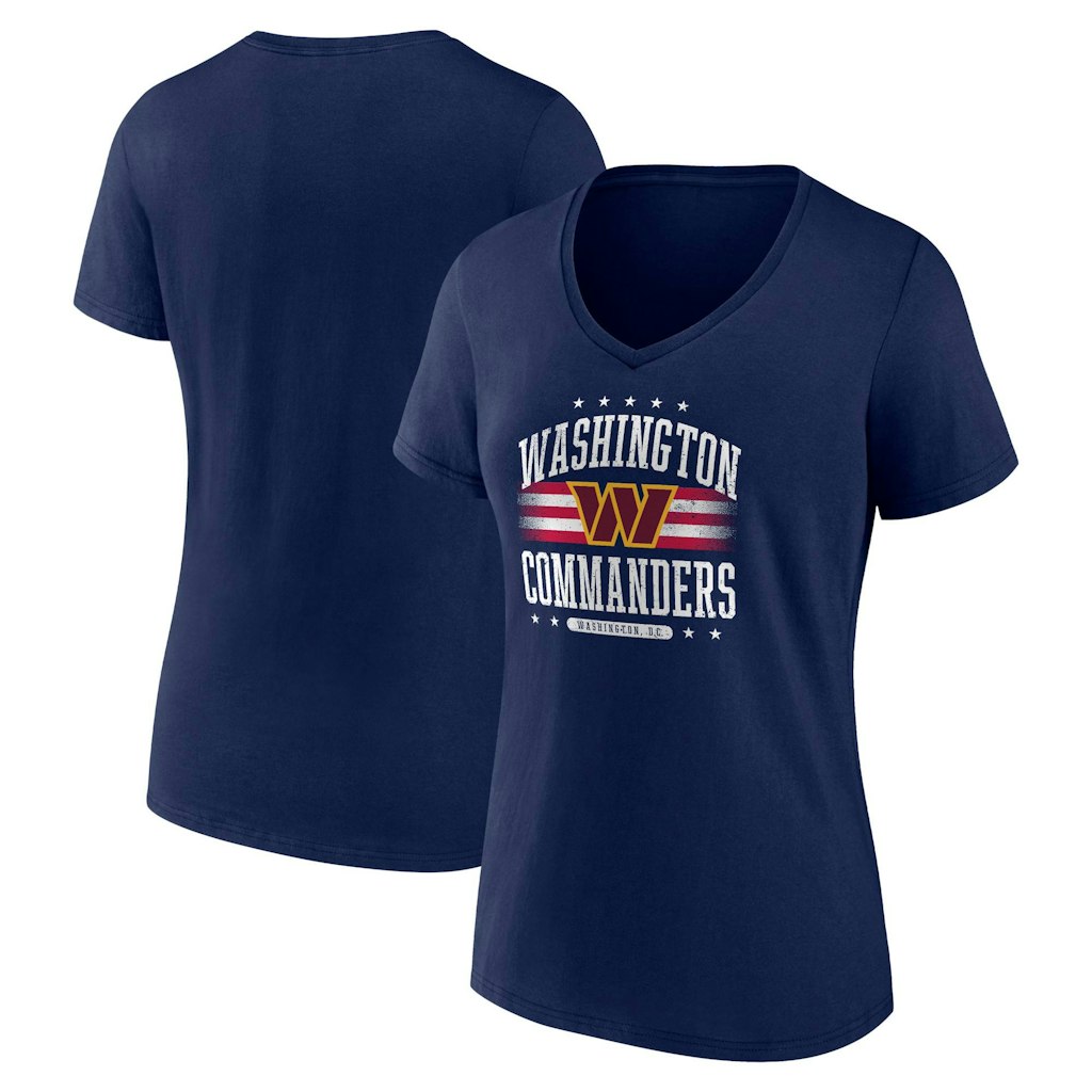 Women's Washington Commanders Americana V-Neck T-Shirt: $17.99