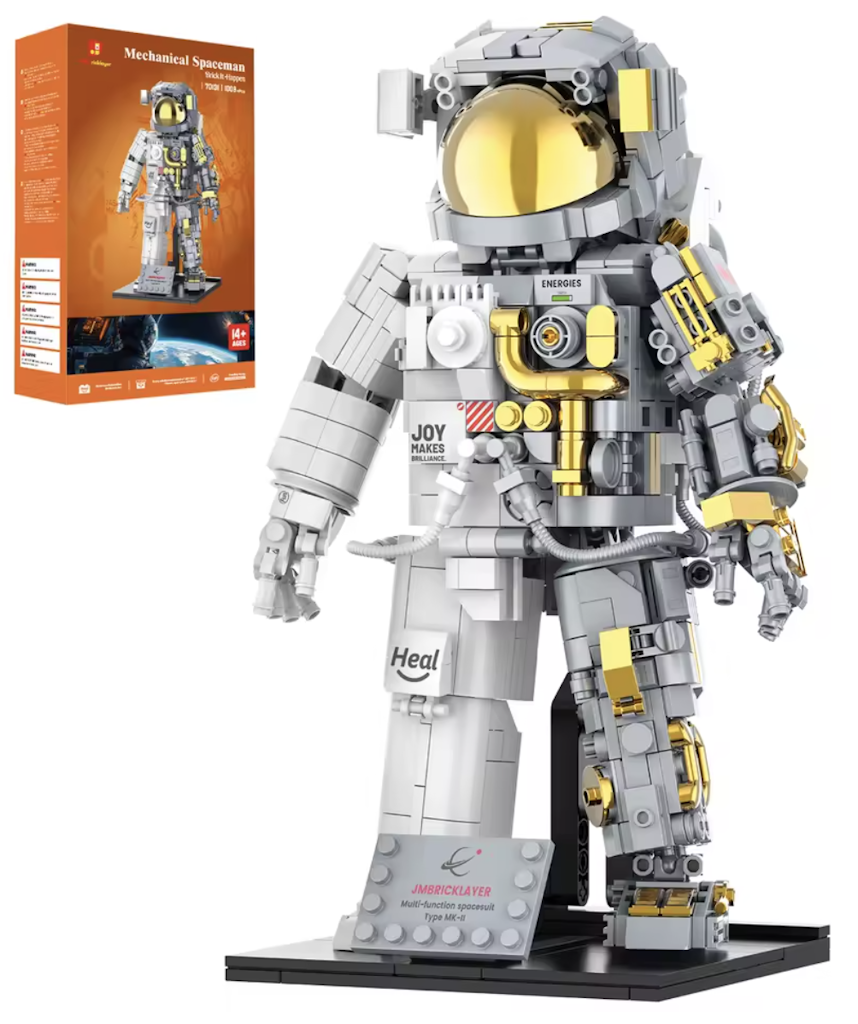 JM Bricklayer 1,008-Piece Space Astronaut Building Blocks Set: $16