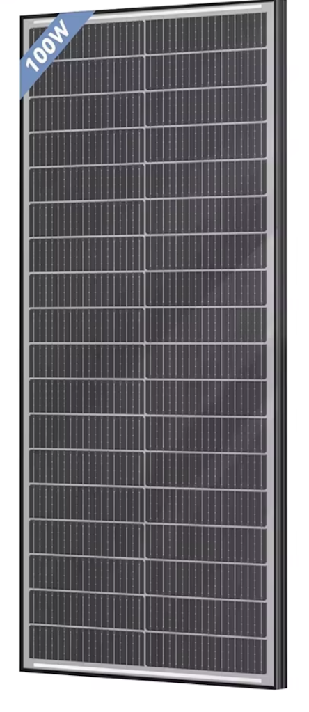 Bifacial 100W Mono Cell Solar Panel: $37, or 4 for $125