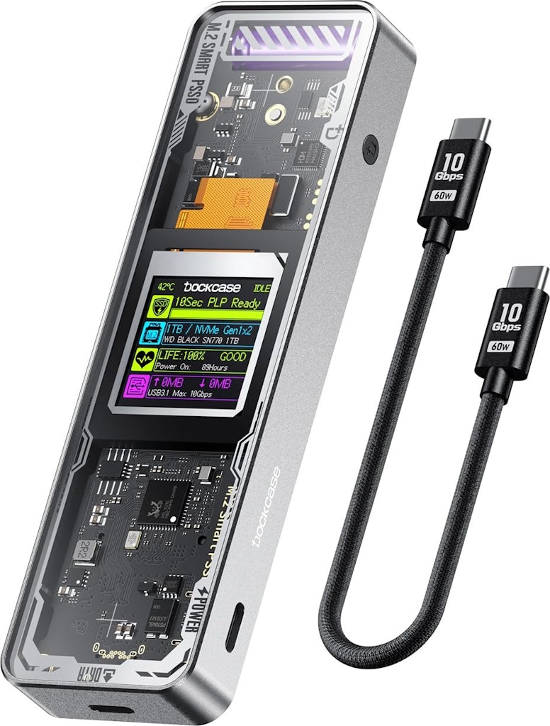 DOCKCASE Explorer Edition M.2 NVMe SSD Enclosure: $34 in cart