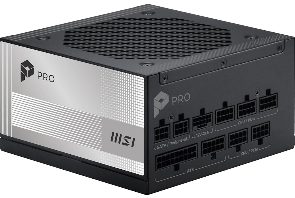 MSI PRO A850PL PCIe5 850W 80+ Platinum Fully Modular Power Supply: $100