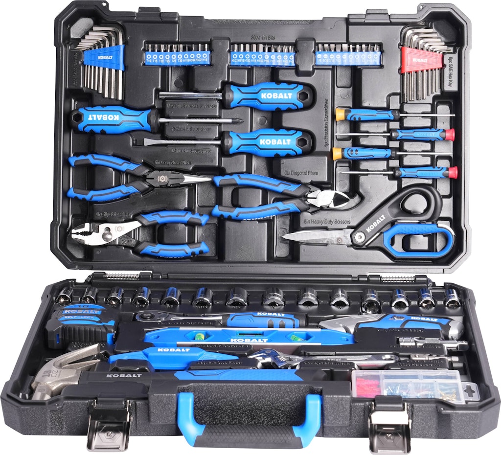 Kobalt 183-Piece Blue Household Tool Set w/ Folding Case: $69