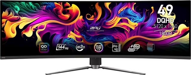 MSI 49" Ultrawide 1440p HDR Curved 144Hz OLED Gaming Monitor: $599 for members