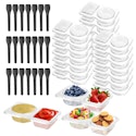 Double Compartment Condiment Container 21-Pack: 1-cent + free shipping