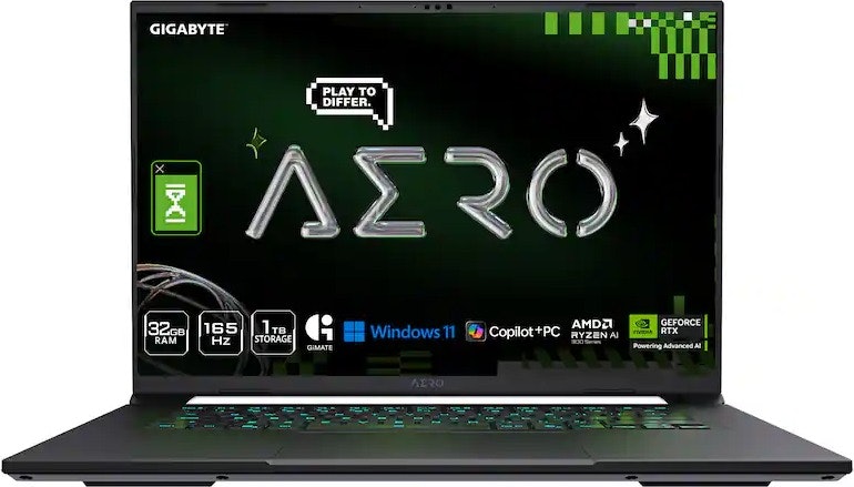 Gigabyte Aero X16 Ryzen AI 7 350 16" Laptop PC w/ RTX 5060 & 32GB RAM: $1,200