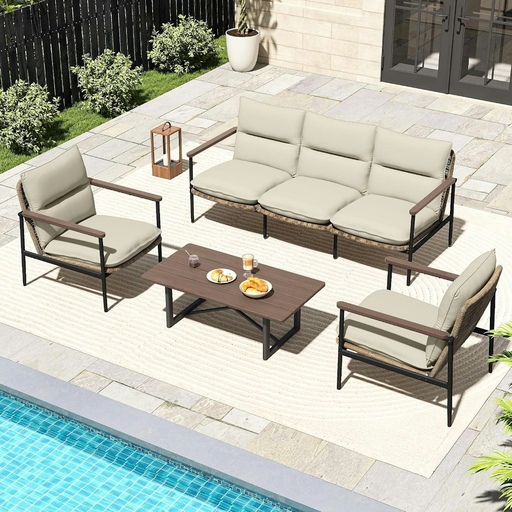 Happatio 4-Piece Outdoor Conversation Furniture Set: $419.99 Happatio 4-Piece Outdoor Conversation Furniture Set: $419.99