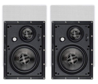 Monoprice Alpha 3-Way Carbon Fiber 6.5" In-Wall Speaker Pair for $77 + free shipping