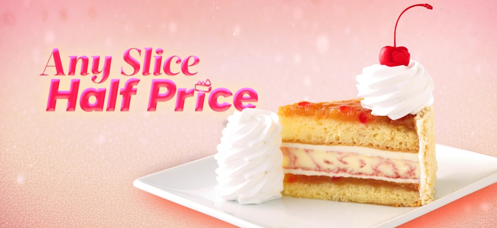 Cheesecake Factory Any Slice Half Price National Cheesecake Day Deal: 50% off