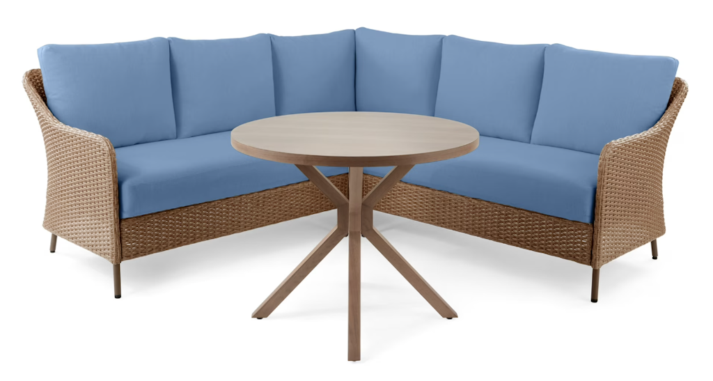 Mainstays Chelsea Outdoor 4-Piece Sectional Dining Set: $398 Mainstays Chelsea Outdoor 4-Piece Sectional Dining Set: $398