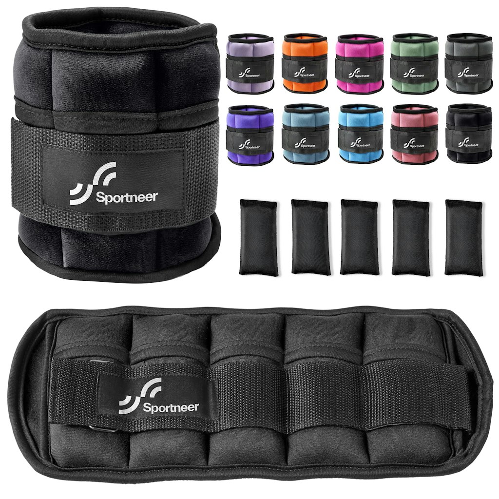 Sportneer Adjustable Ankle Weights: $28