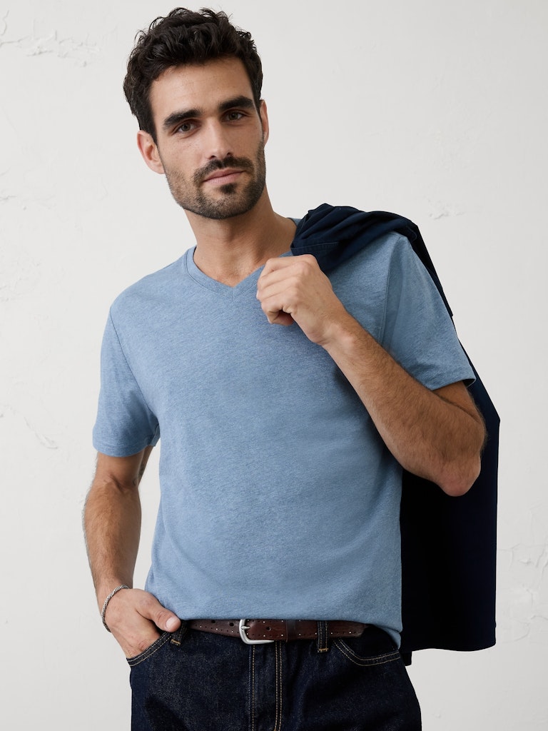Standard-Fit V-Neck Shirt: $15 Standard-Fit V-Neck Shirt: $15