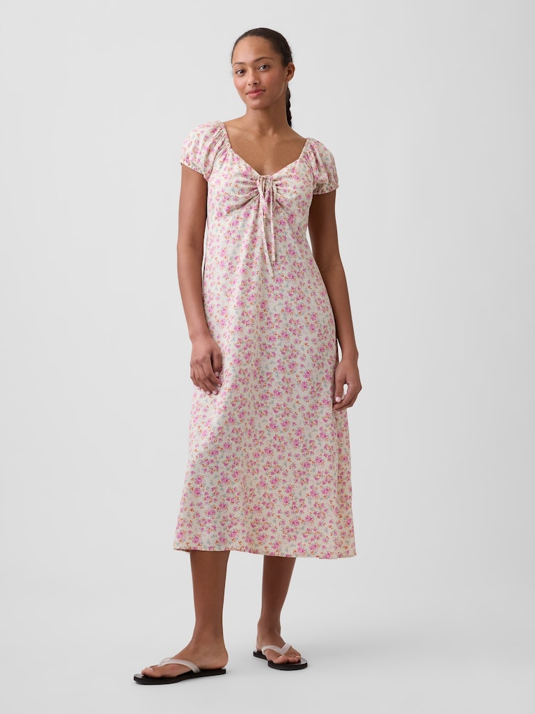 Puff Sleeve Midi Dress: $31.99 Puff Sleeve Midi Dress: $31.99