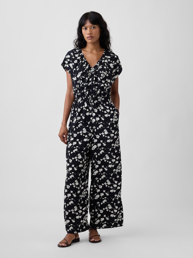 Flutter Sleeve Wide-Leg Jumpsuit: $39.99 Flutter Sleeve Wide-Leg Jumpsuit: $39.99