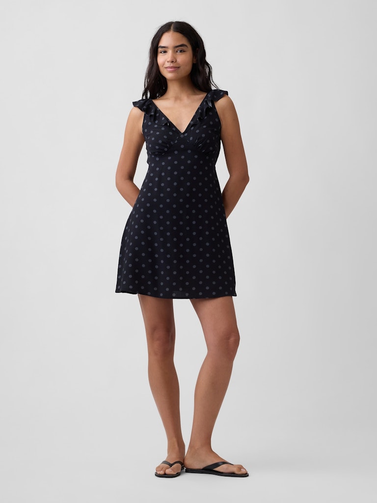 Ruffle V-Neck Mini Dress: $29.99 Ruffle V-Neck Mini Dress: $29.99
