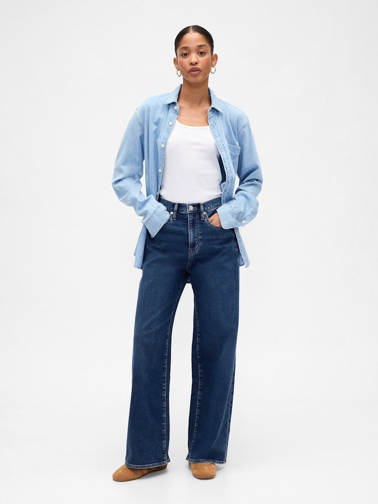 High Rise Wide-Leg Sweatpant Jeans: $53.99 High Rise Wide-Leg Sweatpant Jeans: $53.99