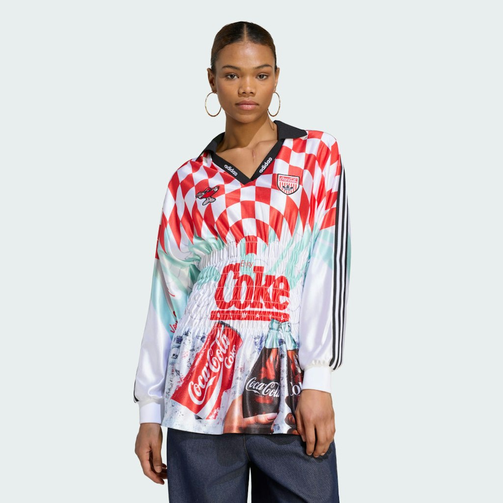 Adidas x Coca-Cola Smocked Jersey: $100 Adidas x Coca-Cola Smocked Jersey: $100
