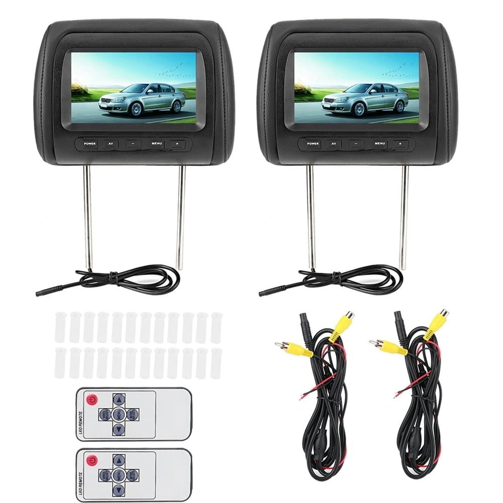 Qiilu 7-Inch Wireless Adjustable Headrest LCD Car Video Monitors 2-Pack: $63.99