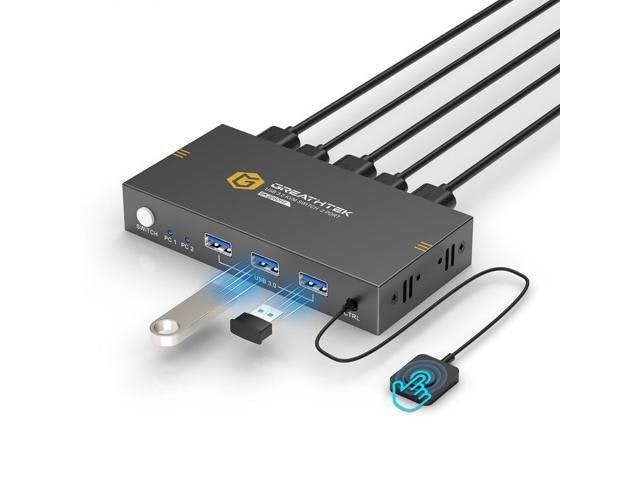 Greathtek 2-Port 8K HDMI KVM Switch with 3-Port USB 3.0 Hub: $53.87 Greathtek 2-Port 8K HDMI KVM Switch with 3-Port USB 3.0 Hub: $53.87