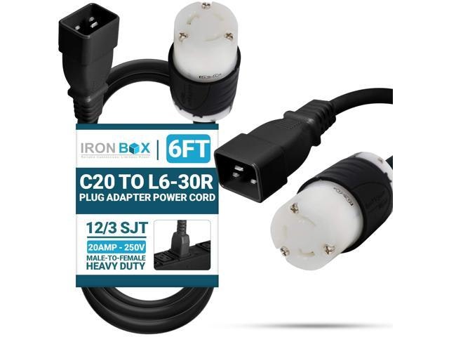 IronBox 20A 250V IEC C20 to L6-30R Power Cord: $79.49 IronBox 20A 250V IEC C20 to L6-30R Power Cord: $79.49