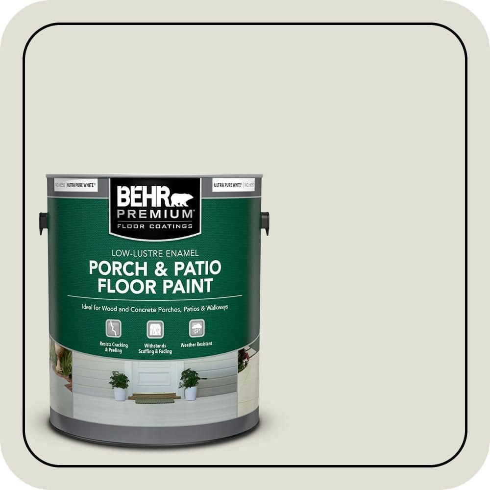 Behr Mission White 1-Gallon Low-Lustre Porch and Patio Floor Paint: $39.98 Behr Mission White 1-Gallon Low-Lustre Porch and Patio Floor Paint: $39.98