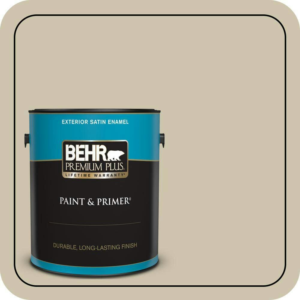Home Decorators Collection Yuma Sand Satin Exterior Paint and Primer 1-Gallon: $49.98 Home Decorators Collection Yuma Sand Satin Exterior Paint and Primer 1-Gallon: $49.98