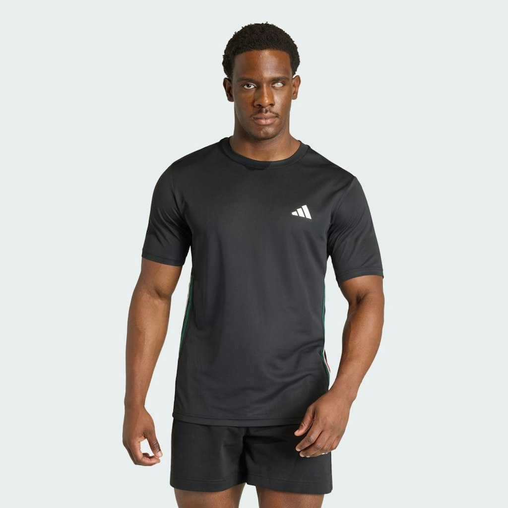 Adidas Workout Essentials 3-Stripes T-Shirt: $35 Adidas Workout Essentials 3-Stripes T-Shirt: $35