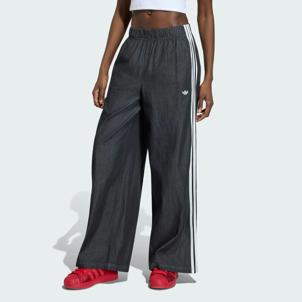 Adidas Originals Summer Glow Wide Leg Denim Pants: $80 Adidas Originals Summer Glow Wide Leg Denim Pants: $80