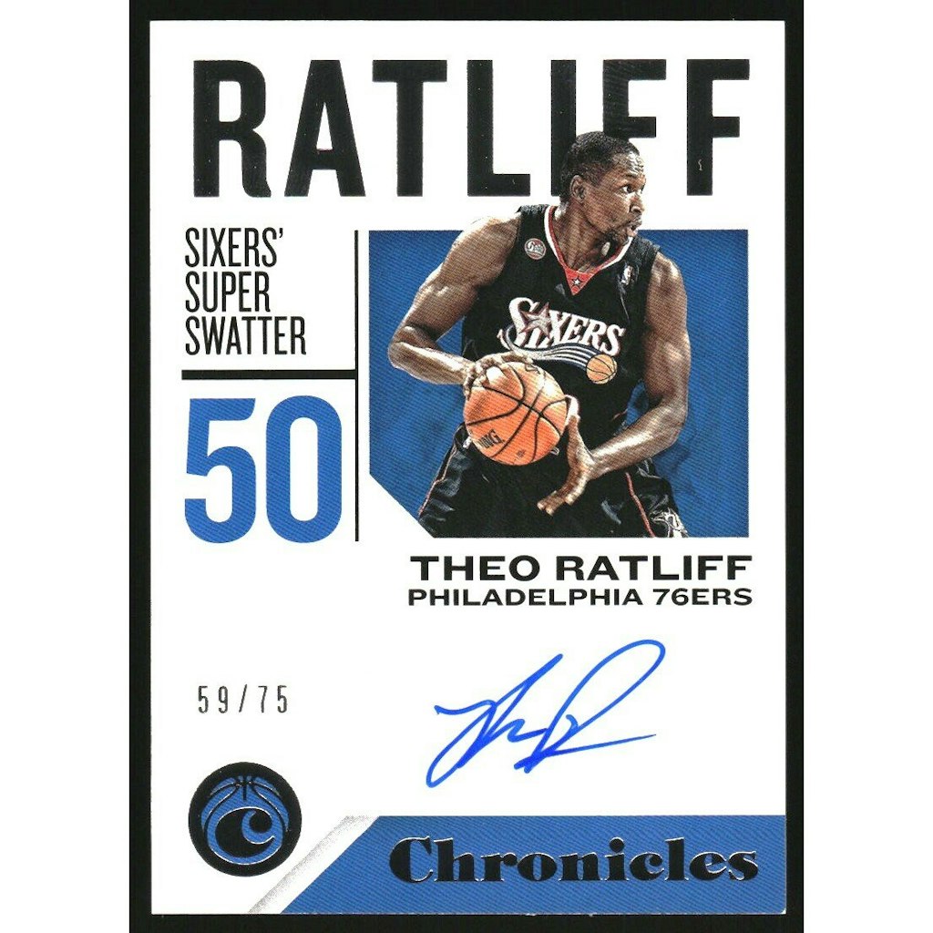 2018-19 Panini Chronicles Theo Ratliff Autograph Card: $10.80 2018-19 Panini Chronicles Theo Ratliff Autograph Card: $10.80