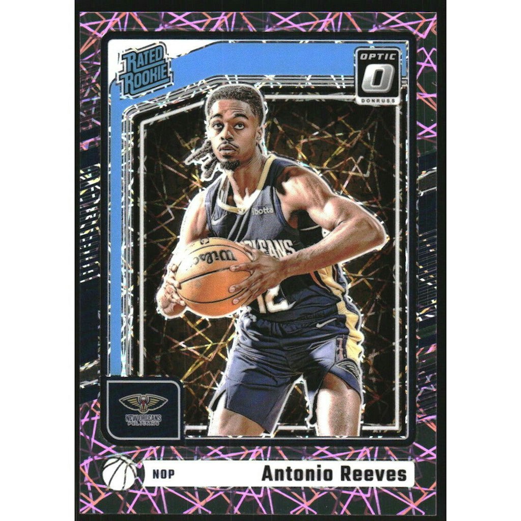2024-25 Donruss Optic Antonio Reeves Pink Velocity Rookie Card: $18 2024-25 Donruss Optic Antonio Reeves Pink Velocity Rookie Card: $18