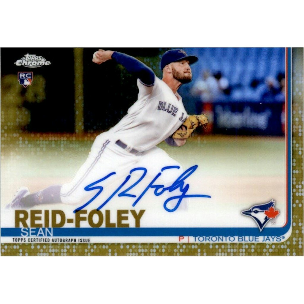2019 Topps Chrome Sean Reid-Foley Rookie Autograph Gold Refractor: $18 2019 Topps Chrome Sean Reid-Foley Rookie Autograph Gold Refractor: $18