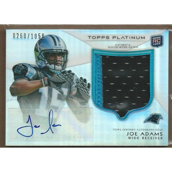 2012 Topps Platinum Joe Adams Rookie Patch Autograph Refractor Card: $10.80 2012 Topps Platinum Joe Adams Rookie Patch Autograph Refractor Card: $10.80