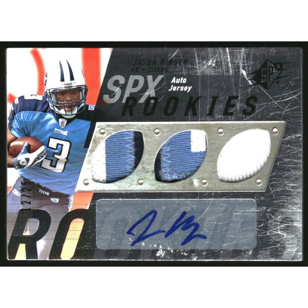 2009 SPx Javon Ringer Rookie Jersey Autograph Card: $27 2009 SPx Javon Ringer Rookie Jersey Autograph Card: $27