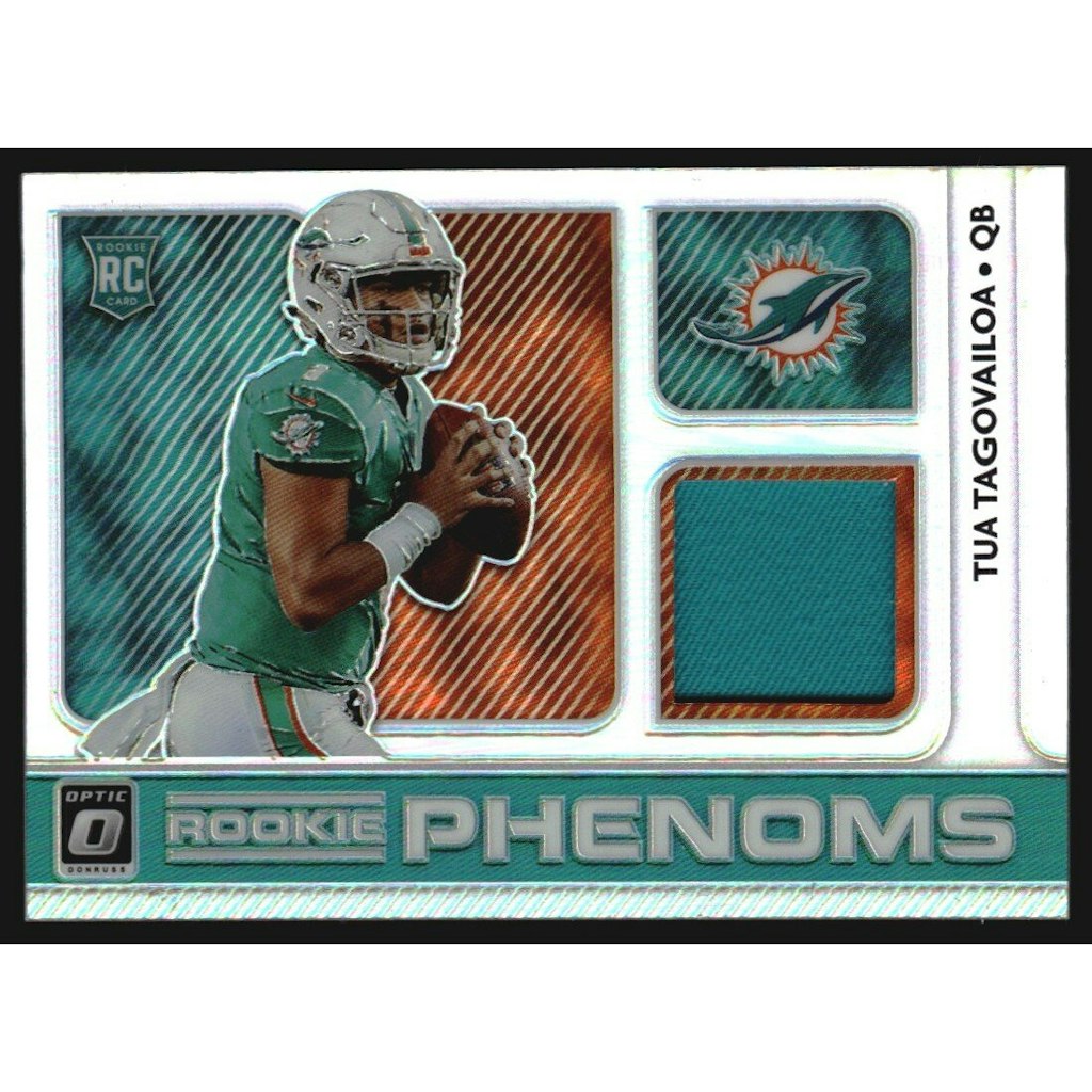 2020 Donruss Optic Rookie Phenoms Tua Tagovailoa Jersey Card: $13.50 2020 Donruss Optic Rookie Phenoms Tua Tagovailoa Jersey Card: $13.50