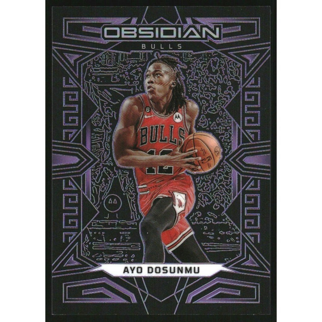 2022-23 Panini Obsidian Ayo Dosunmu Electric Etch Purple Card: $13.50 2022-23 Panini Obsidian Ayo Dosunmu Electric Etch Purple Card: $13.50
