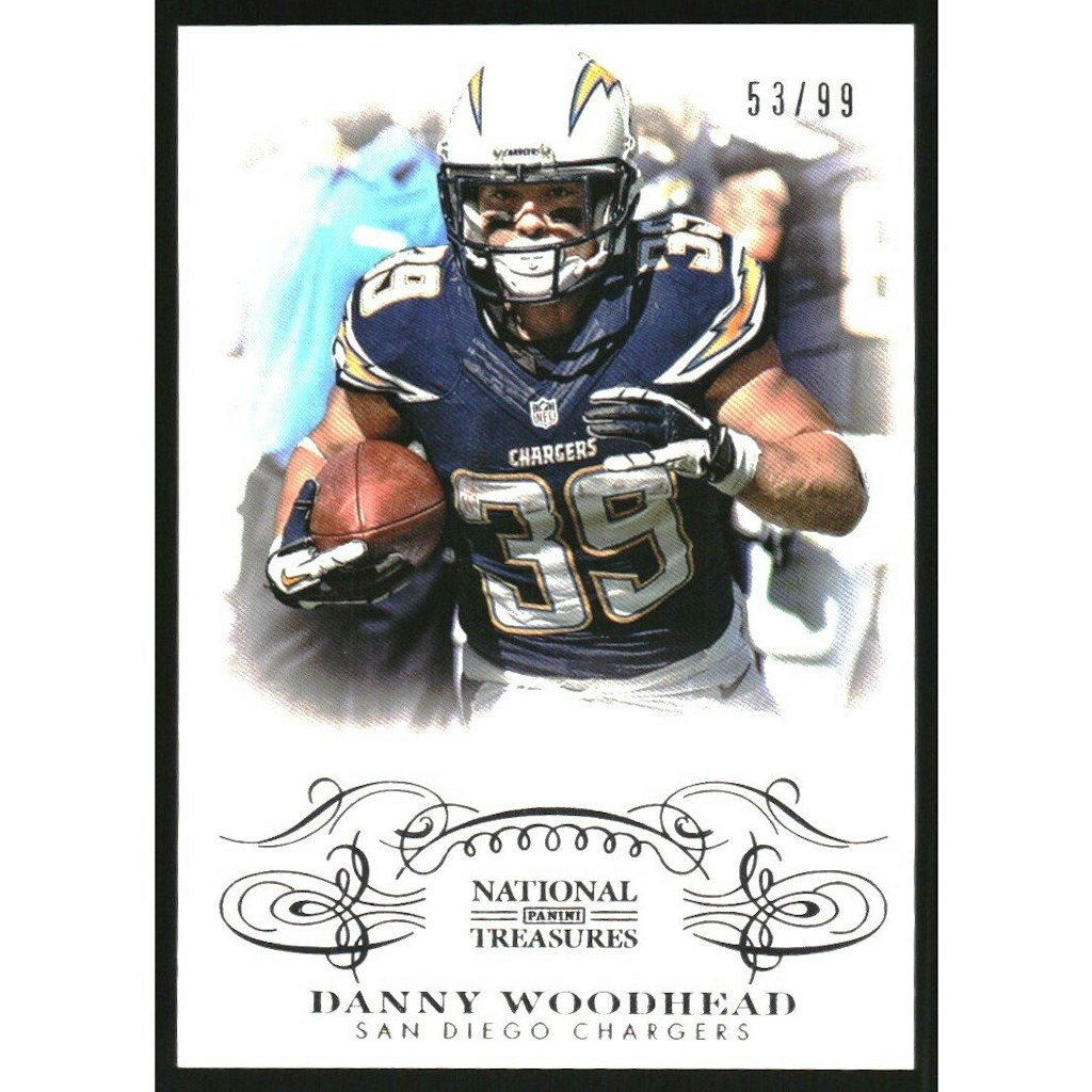 2013 Panini National Treasures Danny Woodhead Trading Card: $13.50 2013 Panini National Treasures Danny Woodhead Trading Card: $13.50