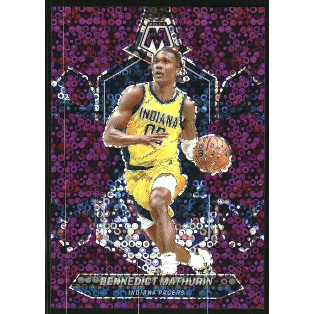 2023-24 Panini Mosaic Fast Break Purple Bennedict Mathurin Card #71: $13.50 2023-24 Panini Mosaic Fast Break Purple Bennedict Mathurin Card #71: $13.50